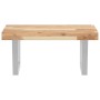 Estante de lavabo de pared acero y madera maciza de acacia by , bathroom vanities - Ref: Foro24-3302766, Price: 81,94 €, Disc...