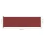 Red garden retractable side awning 180x600 cm by vidaXL, Umbrellas - Ref: Foro24-317967, Price: 102,83 €, Discount: %