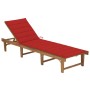Tumbona plegable con cojín madera maciza de acacia by , Loungers - Ref: Foro24-3064170, Price: 249,04 €, Discount: %