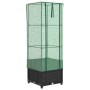 Arriate con cubierta invernadero aspecto ratán 40x40x139 cm | Foro24.es | Tu tienda online para hogar, jardín y más Foro24.es