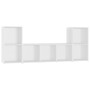 Muebles de salón 3 piezas madera de ingeniería gris brillo by , TV Furniture - Ref: Foro24-3080015, Price: 114,26 €, Discount: %