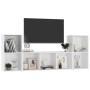 Muebles de salón 3 piezas madera de ingeniería gris brillo by , TV Furniture - Ref: Foro24-3080015, Price: 114,26 €, Discount: %