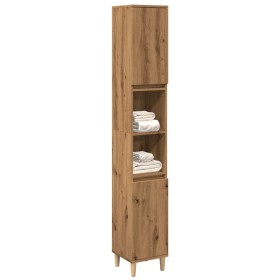Armario de baño madera contrachapada roble artisan 30x30x190 cm by , bathroom vanities - Ref: Foro24-857103, Price: 95,30 €, ...
