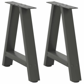 Patas para mesa de centro en forma de A (2 unidades), antracita, 50 x (42-43) cm, acero von , Tischbeine - Ref: Foro24-401283...