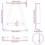 Patas para mesa de centro en forma de A (2 unidades), antracita, 50 x (42-43) cm, acero von , Tischbeine - Ref: Foro24-401283...