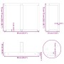 Patas para mesa de comedor en forma de T (2 unidades), antracita, 90 x 35 x (72-73) cm, acero by , Table legs - Ref: Foro24-4...