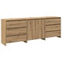 Aparador 3 piezas madera contrachapada artesanal roble by , Sideboards - Ref: Foro24-3329180, Price: 283,66 €, Discount: %