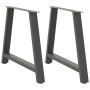 Patas para mesa de comedor en forma de A (2 unidades), antracita, 90 x (72-73) cm, acero | Foro24.es | Tu tienda online para hogar, jardín y más Foro24.es