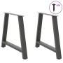 Patas para mesa de comedor en forma de A (2 unidades), antracita, 90 x (72-73) cm, acero | Foro24.es | Tu tienda online para hogar, jardín y más Foro24.es
