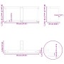 Patas para mesa de centro en forma de T (2 unidades), antracita, 70 x 25 x (30-31) cm, acero | Foro24.es | Tu tienda online para hogar, jardín y más Foro24.es