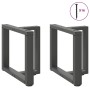 Patas para mesa de centro en forma de T (2 unidades), antracita, 50 x 25 x (42-43) cm, acero | Foro24.es | Tu tienda online para hogar, jardín y más Foro24.es