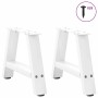 Patas para mesa de centro en forma de A (2 unidades), color blanco, 50 x (30-31) cm, acero | Foro24.es | Tu tienda online para hogar, jardín y más Foro24.es