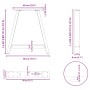 Patas para mesa de comedor en forma de A (2 unidades), color blanco, 80 x (72-73) cm, acero | Foro24.es | Tu tienda online para hogar, jardín y más Foro24.es