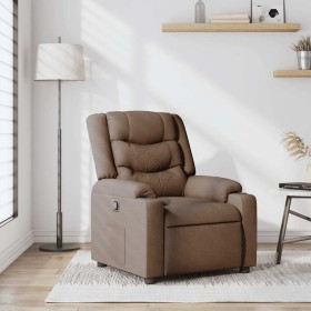 Sillón reclinable de tela marrón de , Sillones - Ref: Foro24-4019923, Precio: 217,86 €, Descuento: %