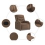 Sillón reclinable de tela marrón de , Sillones - Ref: Foro24-4019923, Precio: 217,86 €, Descuento: %