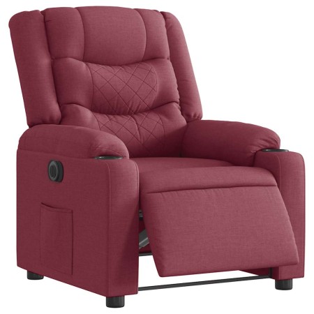 Sillón reclinable eléctrico tela rojo tinto | Foro24.es | Tu tienda online para hogar, jardín y más Foro24.es