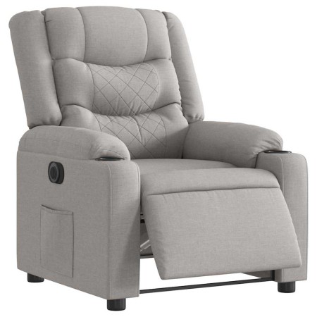 Sillón reclinable eléctrico de tela gris nube de , Sillones - Ref: Foro24-3310253, Precio: 266,72 €, Descuento: %