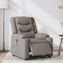 Sillón reclinable de masaje eléctrico tela gris taupe de , Sillones - Ref: Foro24-3310258, Precio: 269,42 €, Descuento: %