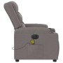 Sillón reclinable de masaje eléctrico tela gris taupe de , Sillones - Ref: Foro24-3310258, Precio: 269,42 €, Descuento: %