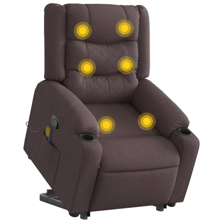 Silla de masaje reclinable de pie de tela marrón oscuro | Foro24.es | Tu tienda online para hogar, jardín y más Foro24.es