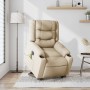 Sillón de masaje eléctrico reclinable elevable tela crema by , Armchairs - Ref: Foro24-3310287, Price: 348,64 €, Discount: %