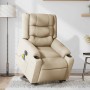 Sillón de masaje eléctrico reclinable elevable tela crema by , Armchairs - Ref: Foro24-3310287, Price: 348,64 €, Discount: %