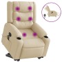 Sillón de masaje eléctrico reclinable elevable tela crema by , Armchairs - Ref: Foro24-3310287, Price: 348,64 €, Discount: %