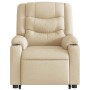 Sillón de masaje eléctrico reclinable elevable tela crema by , Armchairs - Ref: Foro24-3310287, Price: 348,64 €, Discount: %