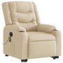 Sillón de masaje eléctrico reclinable elevable tela crema by , Armchairs - Ref: Foro24-3310287, Price: 348,64 €, Discount: %