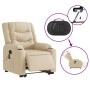 Sillón de masaje eléctrico reclinable elevable tela crema by , Armchairs - Ref: Foro24-3310287, Price: 348,64 €, Discount: %