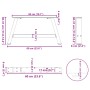 Patas para mesa de centro en forma de A (2 unidades), color negro, 60 x (30-31) cm, acero | Foro24.es | Tu tienda online para hogar, jardín y más Foro24.es