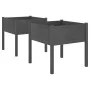 Planters 2 pcs solid gray pine wood 70x70x70 cm by vidaXL, Pots and planters - Ref: Foro24-810814, Price: 72,47 €, Discount: %
