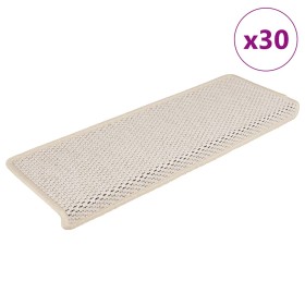 Alfombra autoadhesiva escalera sisal 30 uds 65x21x4 cm Cream von , Treppenmatten - Ref: Foro24-3365893, Preis: 238,30 €, Raba...