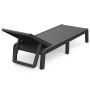 Tumbona Keter con cojín "Mallorca" Textura Yute Antracita by , Loungers - Ref: Foro24-447614, Price: 131,90 €, Discount: %