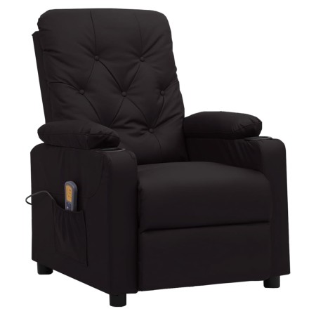 Sillón de masaje de cuero sintético negro by , Electric massage chairs - Ref: Foro24-339129, Price: 229,61 €, Discount: %