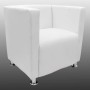 Sillón Cube de piel sintética blanca | Foro24.es | Tu tienda online para hogar, jardín y más Foro24.es