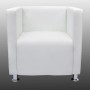 Sillón Cube de piel sintética blanca | Foro24.es | Tu tienda online para hogar, jardín y más Foro24.es