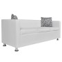 Sofá de 3 plazas  de piel sintética color blanco | Foro24.es | Tu tienda online para hogar, jardín y más Foro24.es