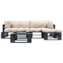 Muebles de palets de jardín con cojines arena 4 piezas madera by , Garden sets - Ref: Foro24-277425, Price: 381,42 €, Discoun...