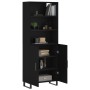 Aparador alto madera contrachapada negro 69,5x34x180 cm von , Sideboards - Ref: Foro24-3189278, Preis: 175,90 €, Rabatt: %