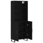 Aparador alto madera contrachapada negro 69,5x34x180 cm von , Sideboards - Ref: Foro24-3189278, Preis: 175,90 €, Rabatt: %