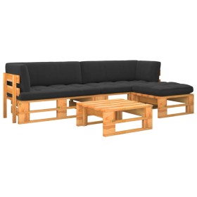 Muebles de palets 4 pzas y cojines madera pino impregnada miel von , Gartensets - Ref: Foro24-3066812, Preis: 386,72 €, Rabat...