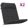 Cojines para silla Adirondack 2 uds tela Oxford negro by , Cushions for chairs and sofas - Ref: Foro24-361837, Price: 52,19 €...