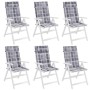 Cojines de silla respaldo alto 6 uds tela Oxford a cuadros gris von , Kissen für Stühle und Sofas - Ref: Foro24-361918, Preis...