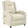 Sillón de masaje de cuero sintético blanco crema by , Electric massage chairs - Ref: Foro24-321312, Price: 159,90 €, Discount: %