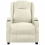 Sillón de masaje de cuero sintético blanco crema by , Electric massage chairs - Ref: Foro24-321312, Price: 159,90 €, Discount: %