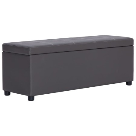 Banco con espacio de almacenaje 116 cm cuero sintético gris | Foro24.es | Tu tienda online para hogar, jardín y más Foro24.es