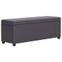 Banco con espacio de almacenaje 116 cm cuero sintético gris | Foro24.es | Tu tienda online para hogar, jardín y más Foro24.es