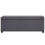 Banco con espacio de almacenaje 116 cm cuero sintético gris de , Bancos para recibidores y almacenamiento - Ref: Foro24-28131...