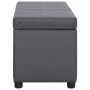 Banco con espacio de almacenaje 116 cm cuero sintético gris | Foro24.es | Tu tienda online para hogar, jardín y más Foro24.es
